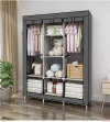 Non-woven fabric dust-proof storage wardrobe, hanging wardrobe, clothes hanger, steel frame, dormitory combination, folding simple cloth cabinet assembly 0819 Item Picture